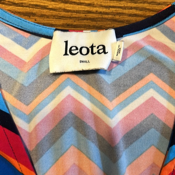 Leota Finnely Faux Wrap Tie Chevron Dress - Picture 5 of 7